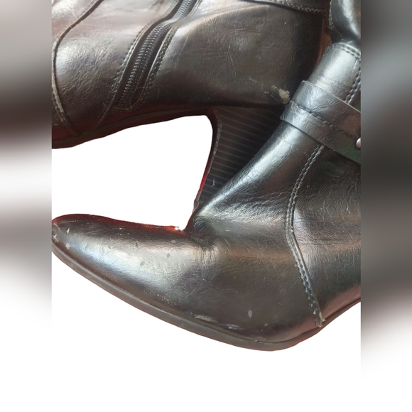 LIFE STRIDE Black Leather knee boots size 10 M - Picture 7 of 12